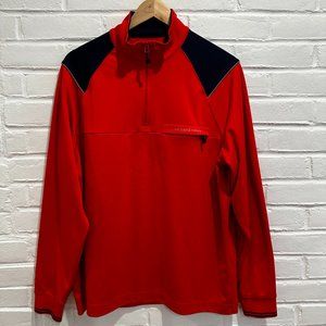 Vineyard Vines Performance Golf Quarter Zip Pullover Red Men's Medium